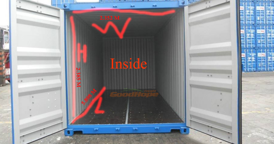 20 ft container dimensions